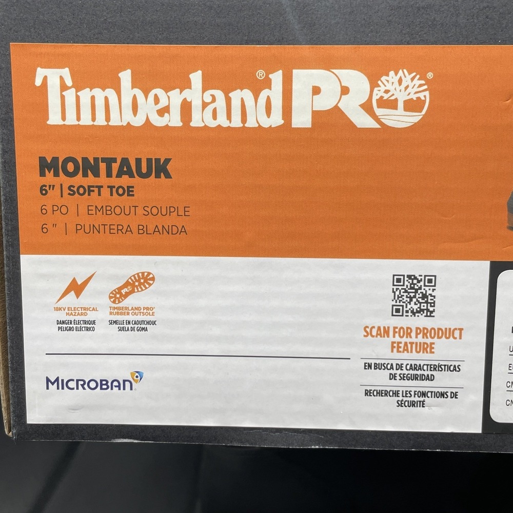 Timberland PRO Montauk 6" Mens Size 13 M Black Waterproof Leather Work Boots NEW - Picture 7 of 8